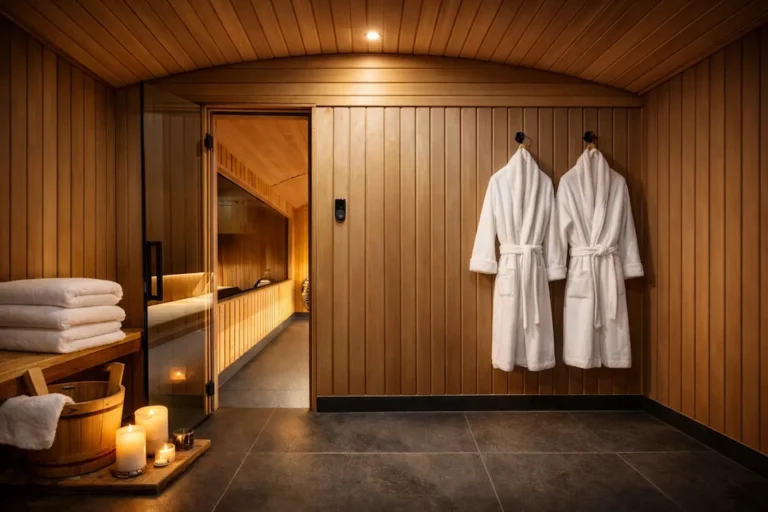 man sauna interior
