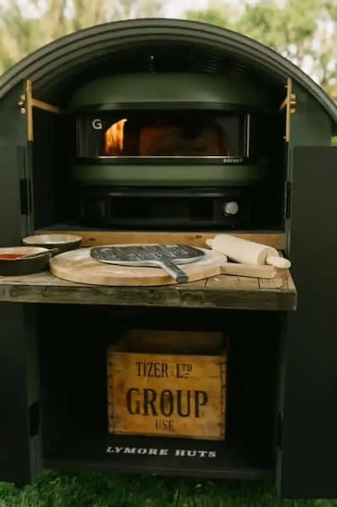 wood fired pizza hut oven detail